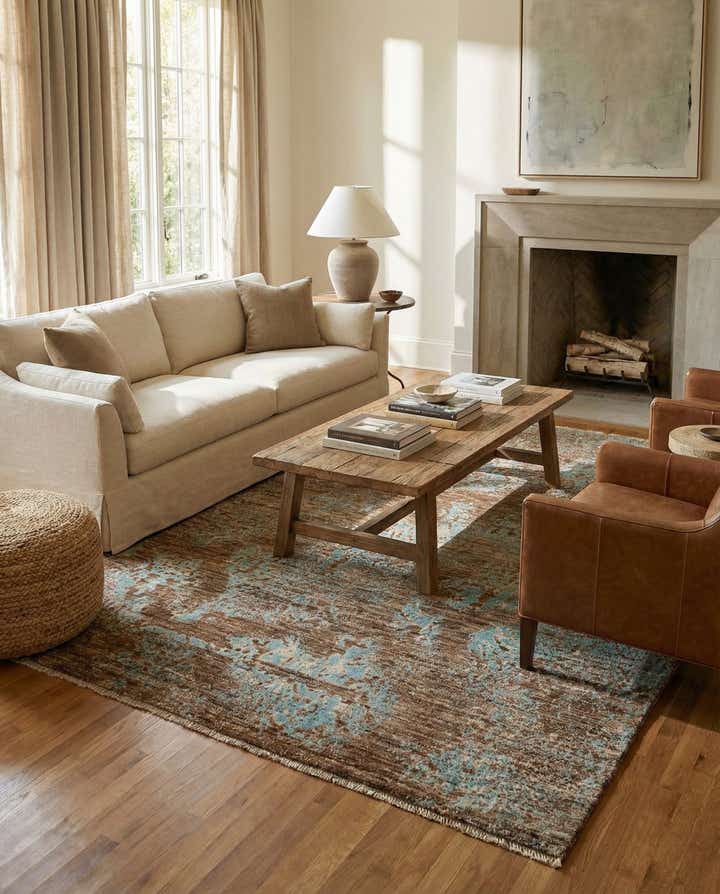 8' x 10' 5 Hand Knotted Darya Wool Rug