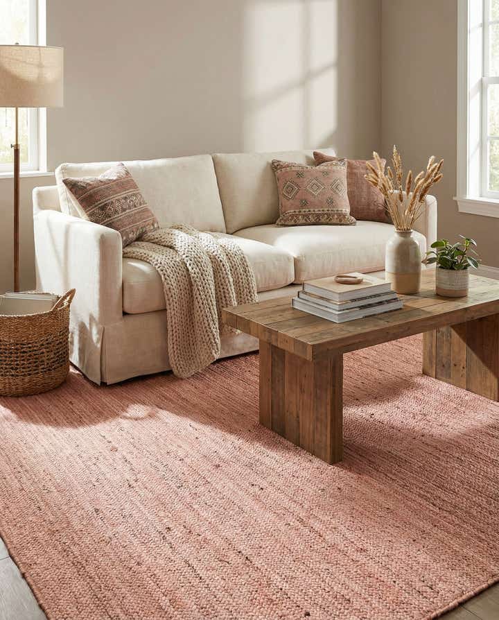 8' x 10' Handmade Braided Jute Rug