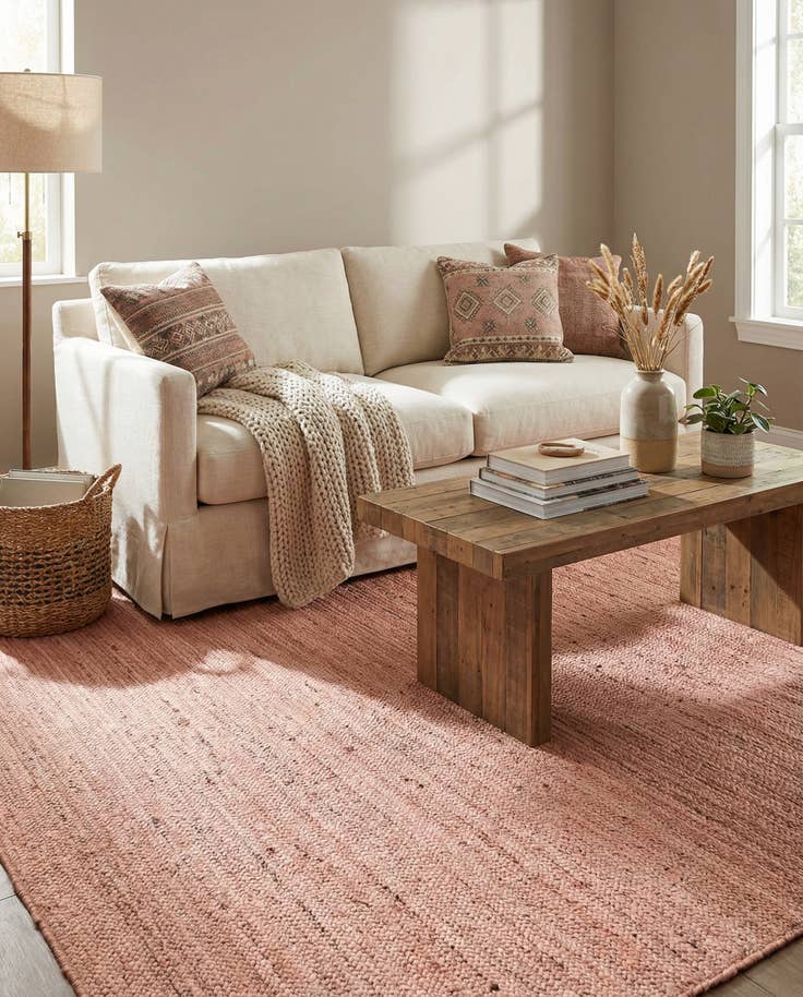 Detail image of 8' x 10' Handmade Braided Jute Rug