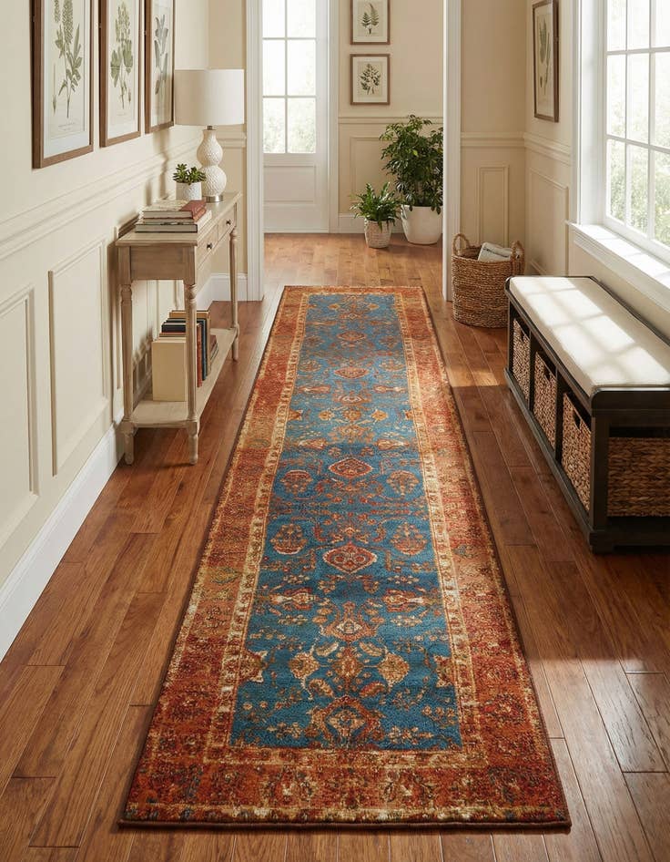 Detail image of 2' 7 x 12' Easy-Clean Traditional Indoor / Outdoor Runner Rug