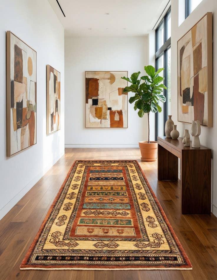 Detail image of 2' 6 x 6' 3 Luribaft Wool Runner Rug