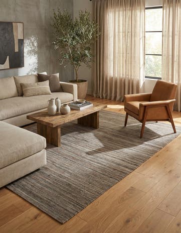 5' 3 x 6' 4 Hand Woven Kilim Modern Wool Rug