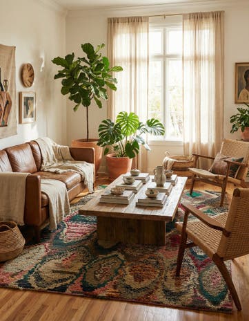 5' 3 x 8' Hand Knotted Darya Wool Rug