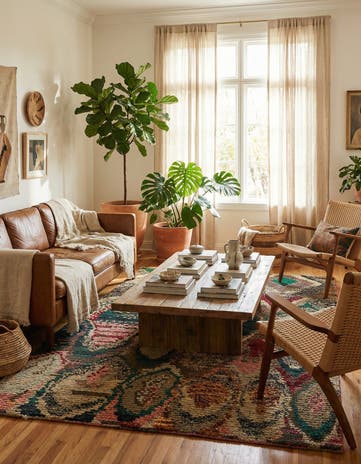 5' 3 x 8' Hand Knotted Darya Wool Rug
