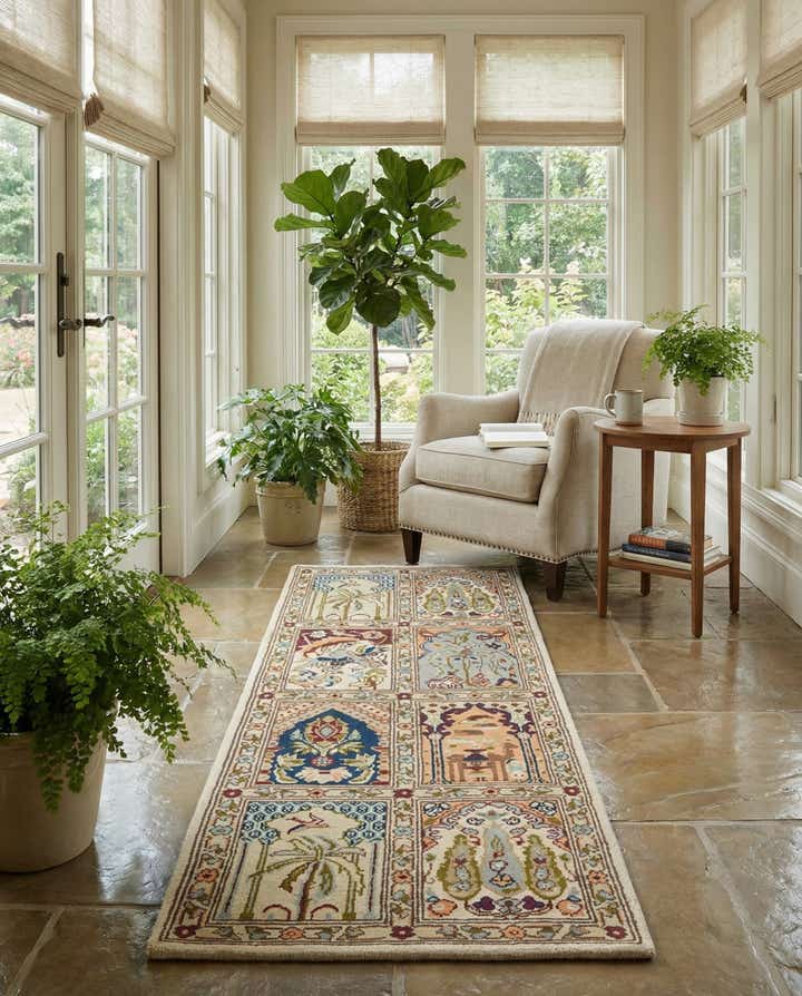 2' 5 x 5' 2 Hand Knotted Bakhtiar Wool Runner Rug
