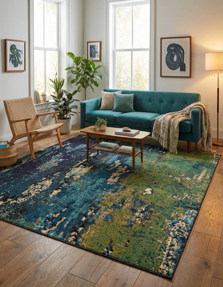 Detail image of 10' 6 x 16' 5  Washable Casablanca Rug