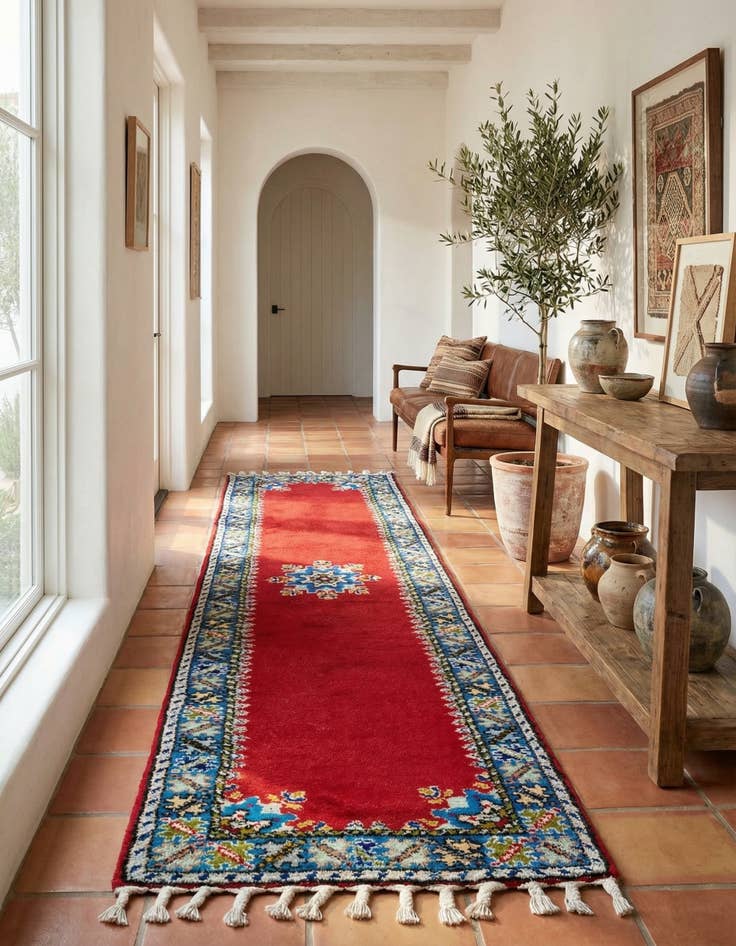 Detail image of 2' 8 x 10' 1  Hand Knotted Moroccan Wool Runner Rug
