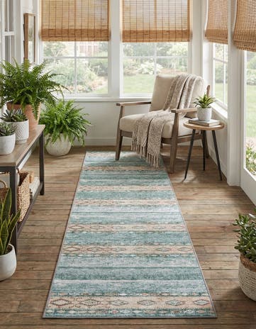2' 6 x 12' Washable Timeless Runner Rug