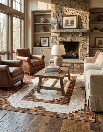 5' 1 x 7' 11 Cowhide Stocks Rug