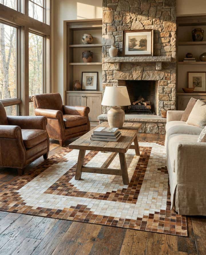5' 1 x 7' 11 Cowhide Stocks Rug