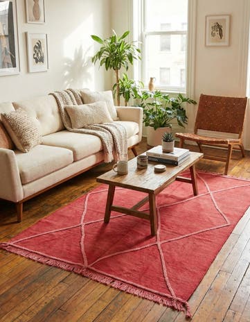 4' 2 x 5' 10 Hand Woven Kilim Modern Wool Rug