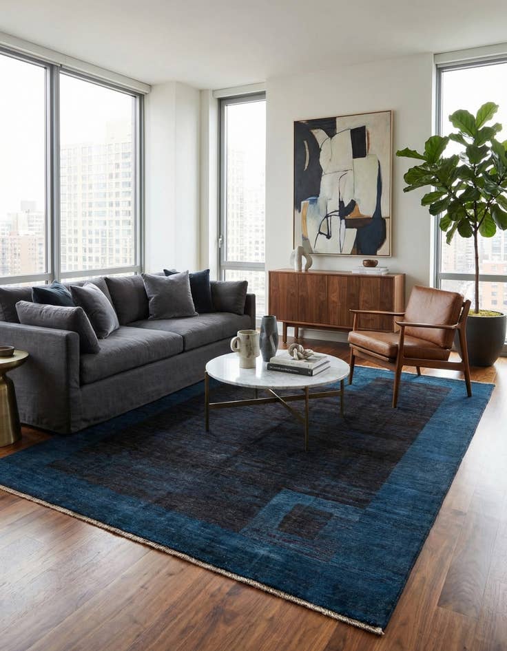 Detail image of 6' 7 x 9' 6  Hand Knotted Kashkuli Gabbeh Wool Rug