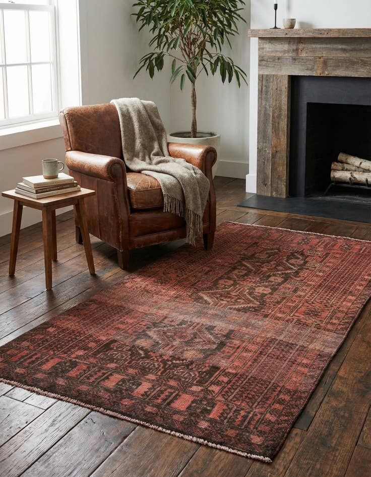 Detail image of  2' 9 x 5' 3  Hand Knotted Ultra Vintage Persian Wool Rug