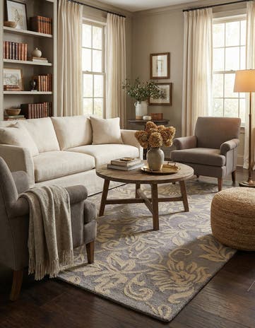 5' x 8' Agra Wool Rug