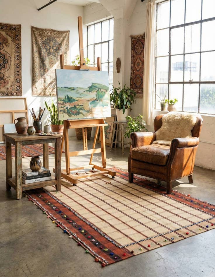 Detail image of 5' x 6' 9 Jajim Rug