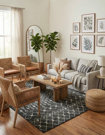 7' 10 x 7' 10 Moroccan Trellis Square Rug