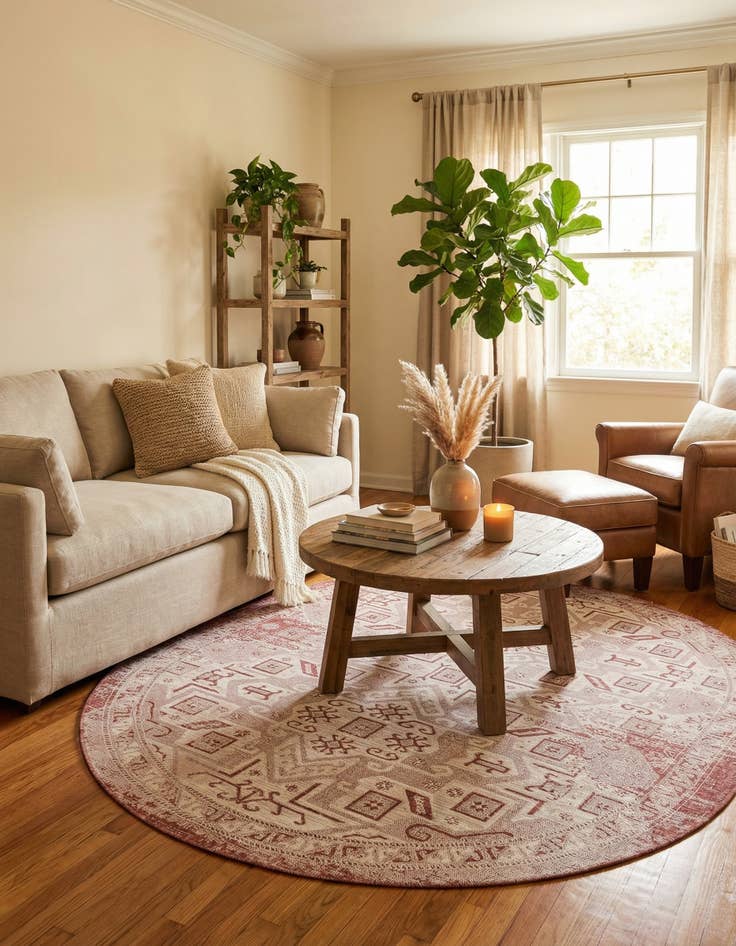 Detail image of 7' 10 x 10'  Washable Aztec Indoor / Outdoor Oval Rug