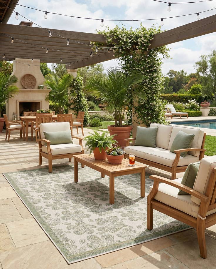 Detail image of 9' x 12' Easy-Clean Baja Indoor / Outdoor Rug