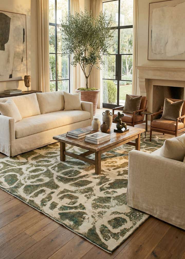 9' 3 x 12' 3 Hand Knotted Ultra Vintage Persian Wool Rug