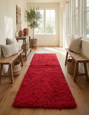 2' 2 x 5' 8 Hand Knotted Moroccan Wool Runner Rug