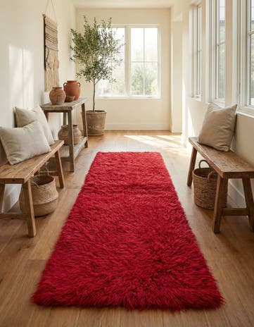 2' 2 x 5' 8 Hand Knotted Moroccan Wool Runner Rug