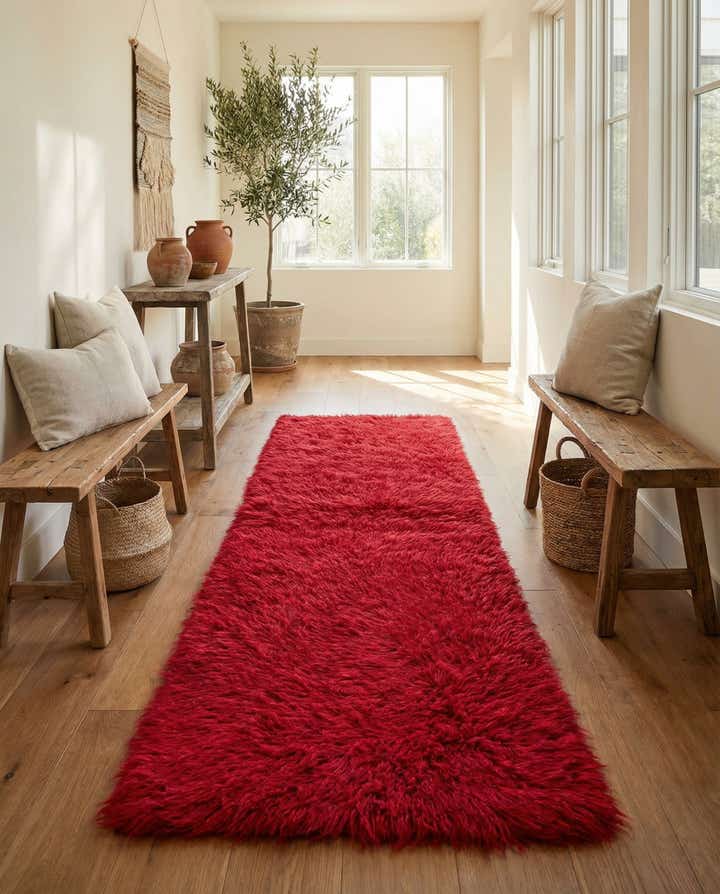 2' 2 x 5' 8 Hand Knotted Moroccan Wool Runner Rug