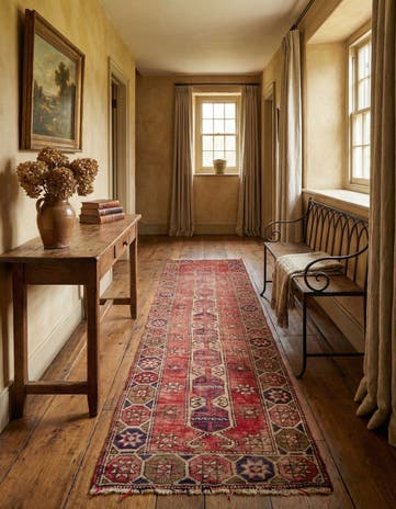 2' 1 x 7' 8 Hand Knotted Shiraz Wool Runner Rug