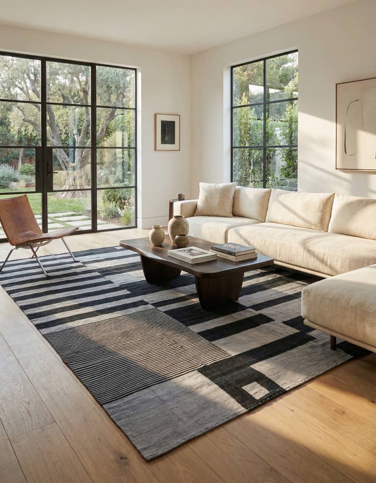 Detail image of 8' 3 x 11' 2  Hand Woven Kilim Modern Wool Rug