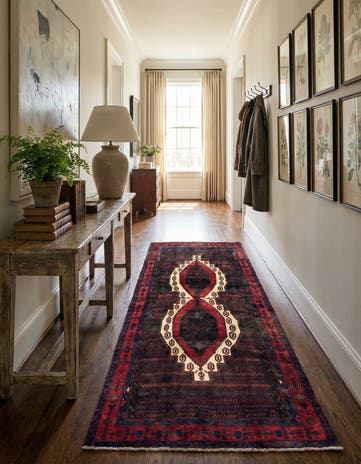 4' 10 x 9' 10 Hand Knotted Sirjan Persian Wool Runner Rug