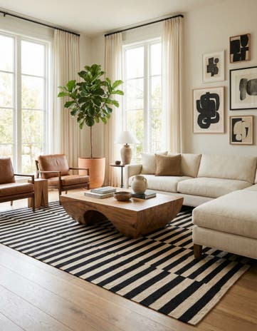 8' 1 x 9' 7 Hand Woven Kilim Modern Wool Rug