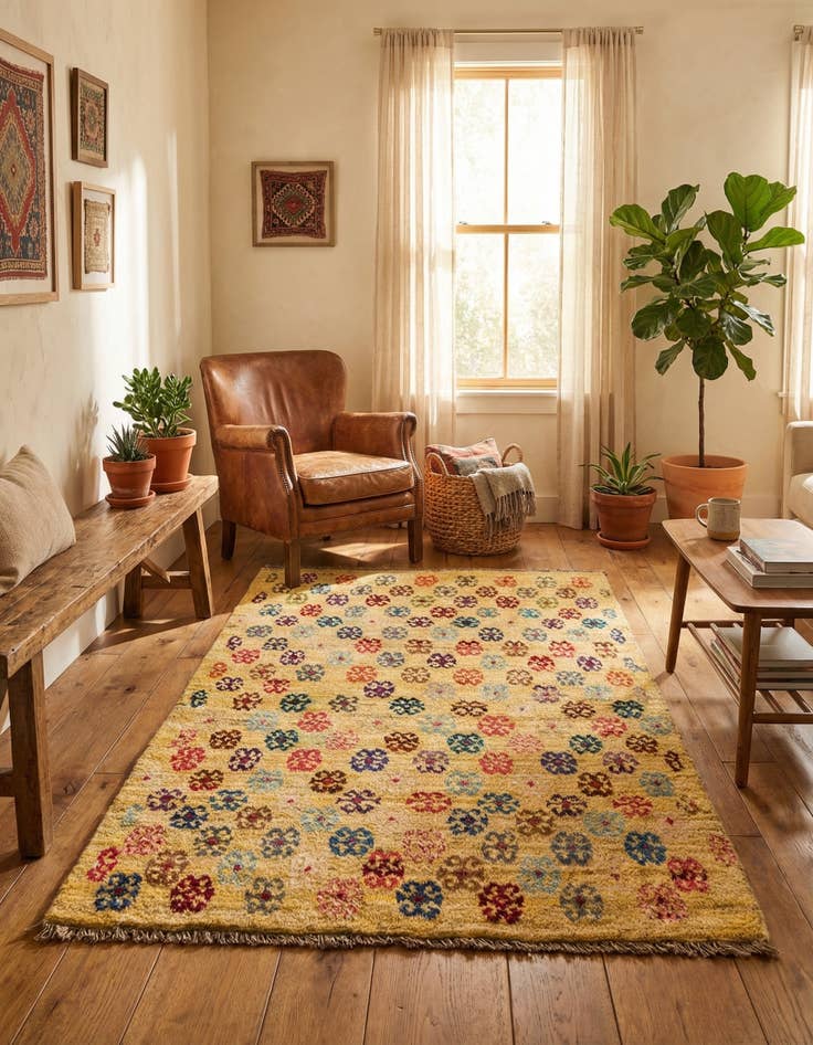 Detail image of  3' 10 x 6' 3  Hand Knotted Balouch Wool Rug