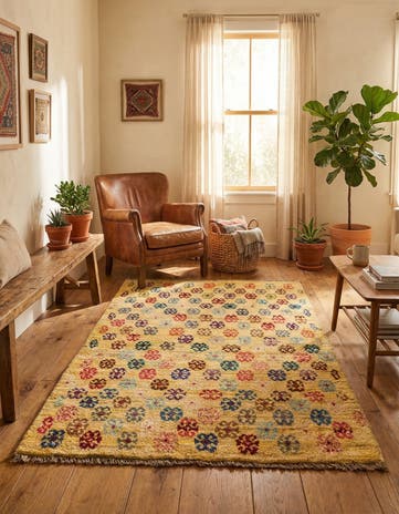 3' 10 x 6' 3 Hand Knotted Balouch Wool Rug