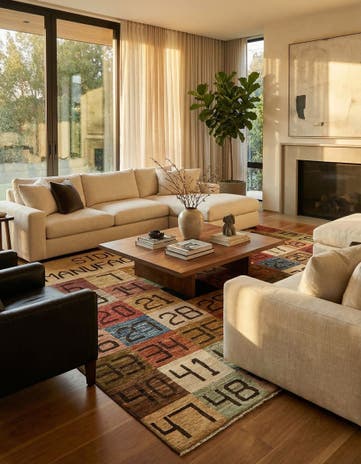 4' 10 x 6' 7 Hand Knotted Modern Ziegler Rug