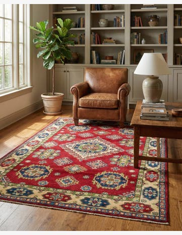 4' x 6' Hand Knotted Kazak Rug