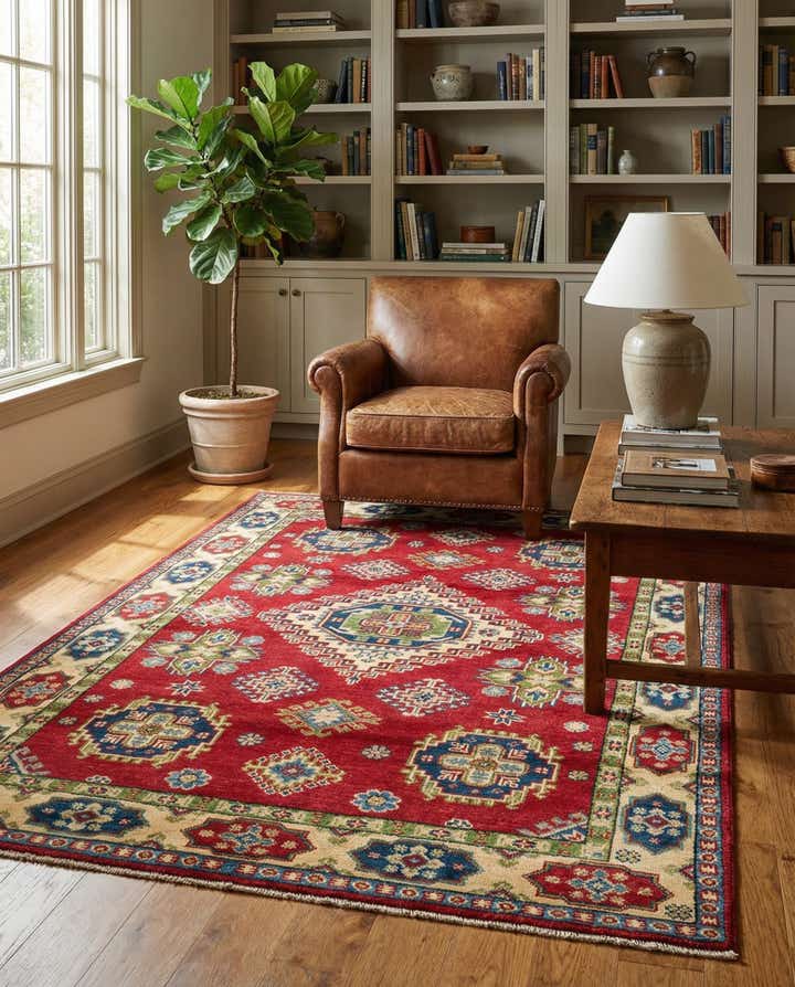 4' x 6' Hand Knotted Kazak Rug
