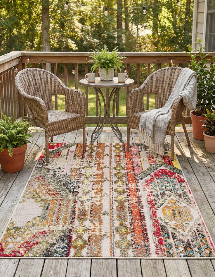 Detail image of 4' x 6'  Washable Casablanca Indoor / Outdoor Rug