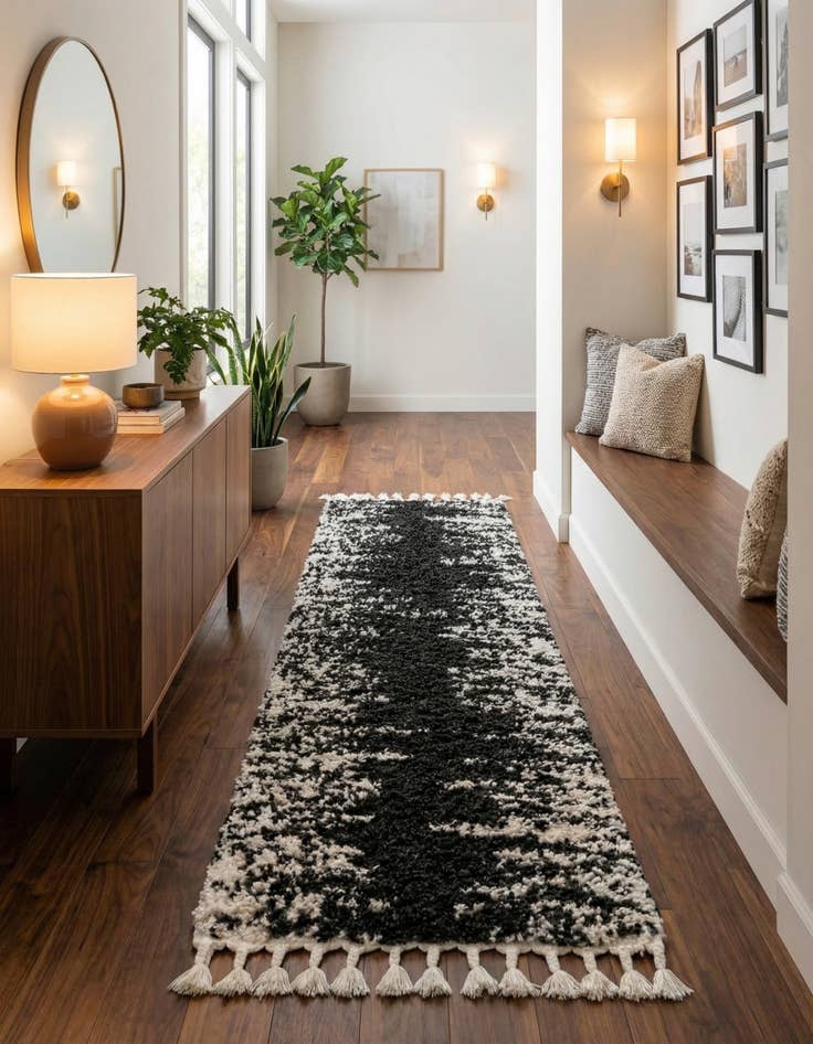 Detail image of 2' 7 x 12' Serenity Shag Runner Rug