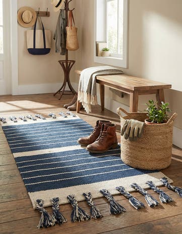 2' x 3' 1 Hand Woven Chindi Cotton Rug