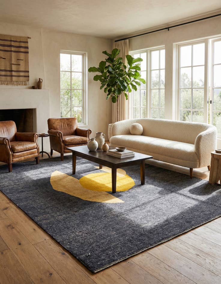 Detail image of 9' 4 x 11' 7  Hand Knotted Moroccan Wool Rug