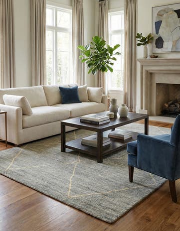 4' 7 x 6' 7 Hand Knotted Darya Wool Rug
