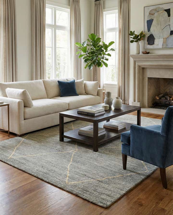 4' 7 x 6' 7 Hand Knotted Darya Wool Rug