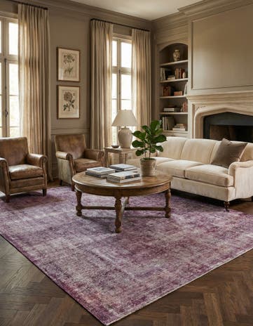 6' 6 x 9' 7 Hand Knotted Ultra Vintage Persian Wool Rug