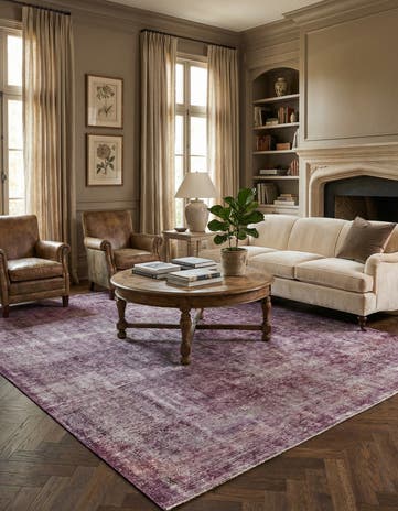 6' 6 x 9' 7 Hand Knotted Ultra Vintage Persian Wool Rug