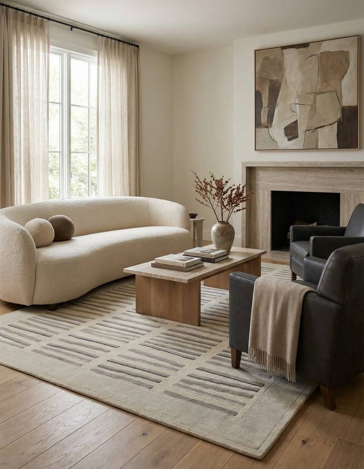 Detail image of  5' x 6' 6  Hand Knotted Nepal Wool Rug