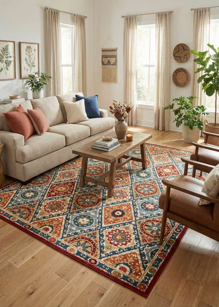9' x 12' Easy-Clean Modern Indoor / Outdoor Rug