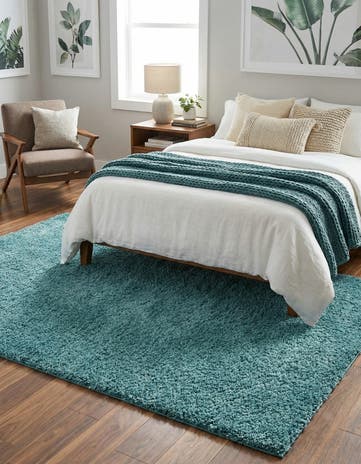 8' x 11' Soft Solid Shag Rug