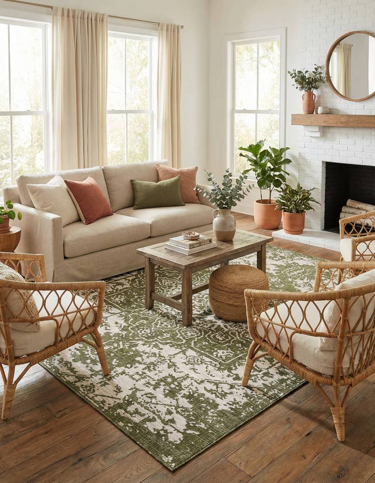 Detail image of 9' x 12'  Washable Jill Zarin Dubai Indoor / Outdoor Rug