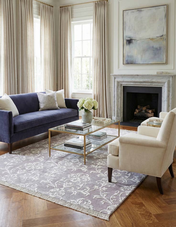 Detail image of  5' 6 x 7' 8  Hand Knotted Darya Wool Rug