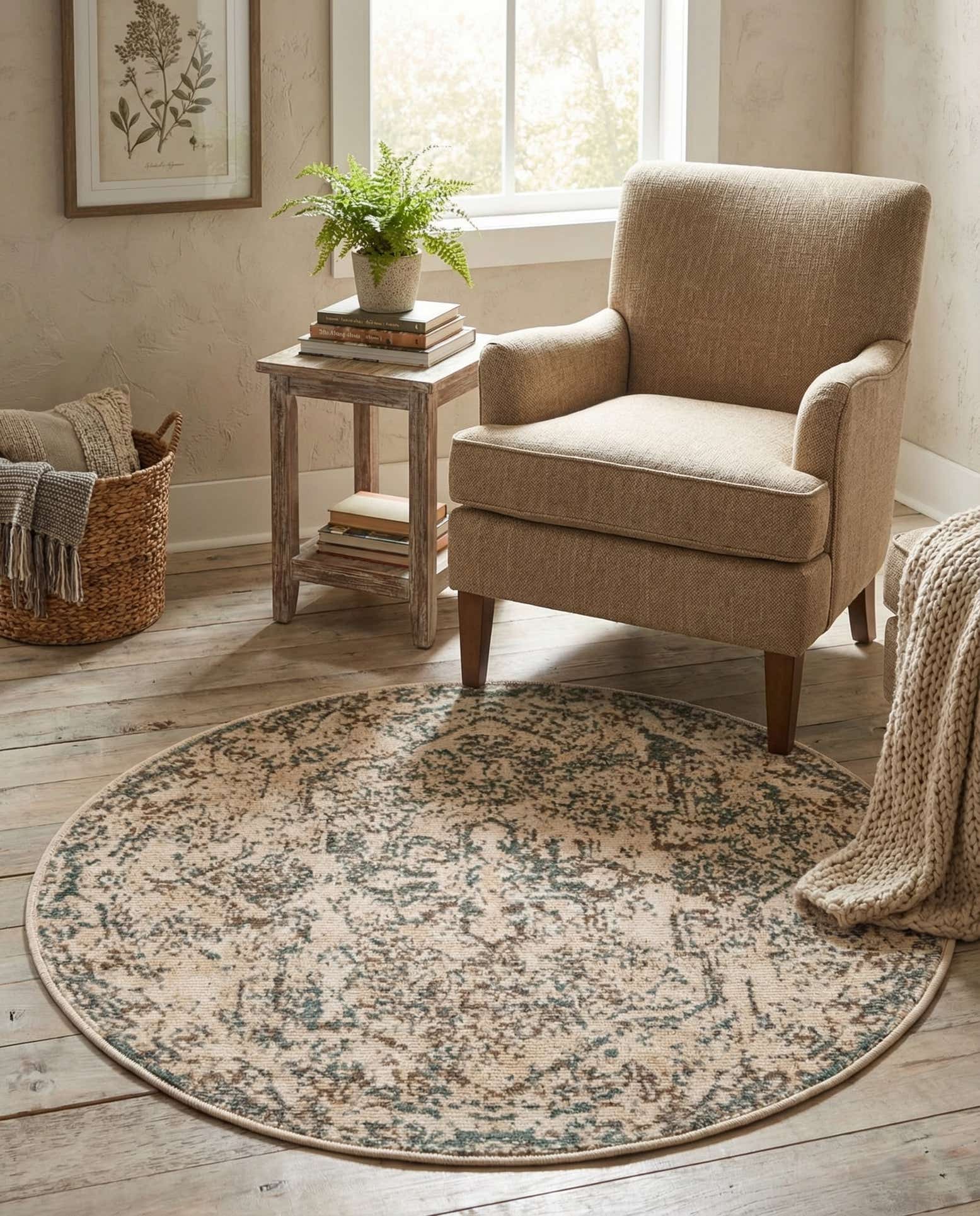 3' 3 x 3' 3 Mojave Round Rug