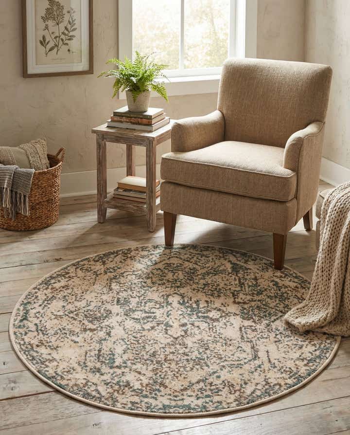 3' 3 x 3' 3 Mojave Round Rug